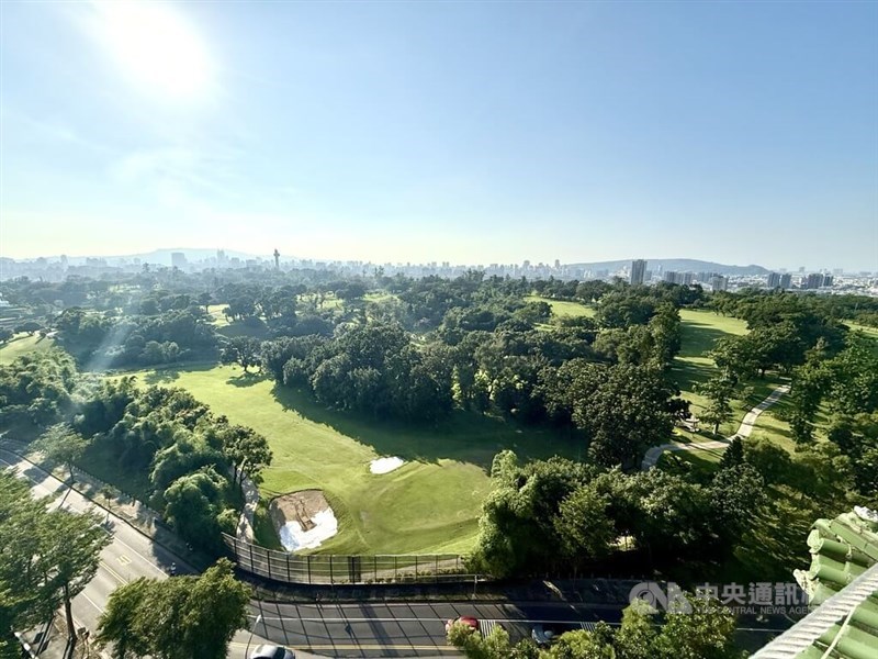 An aerial view of Kaohsiung Green Park. CNA photo Oct. 9, 2025