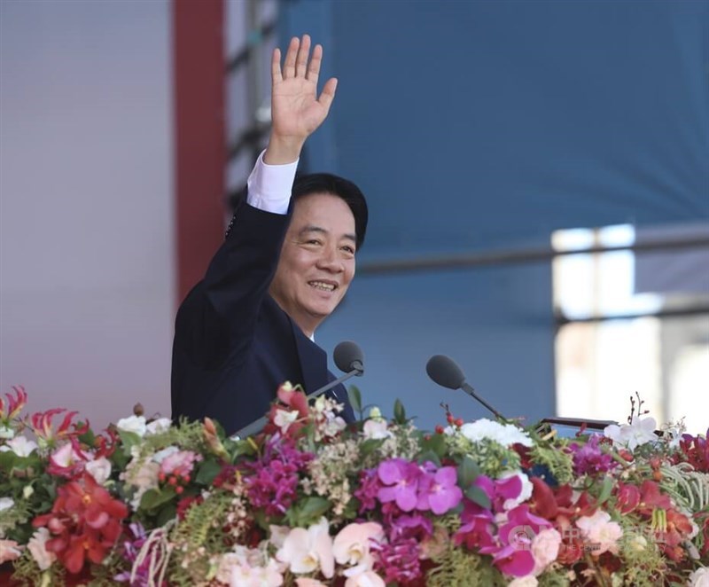 President Lai Ching-te delivers his "A New Taiwan Rises in a Time of Change" National Day address. CNA photo Oct. 10, 2025