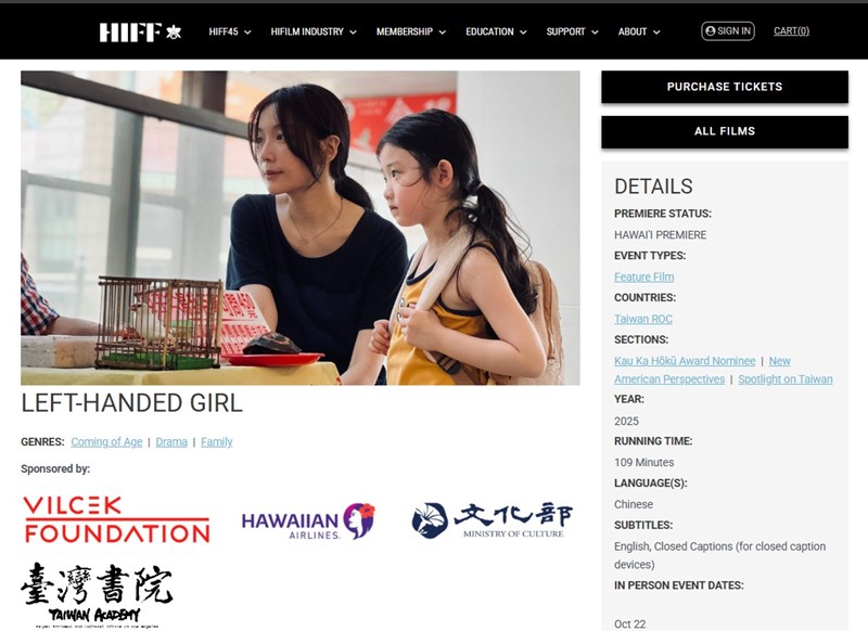 Graphic captured from Hawaiian International Film Festival website