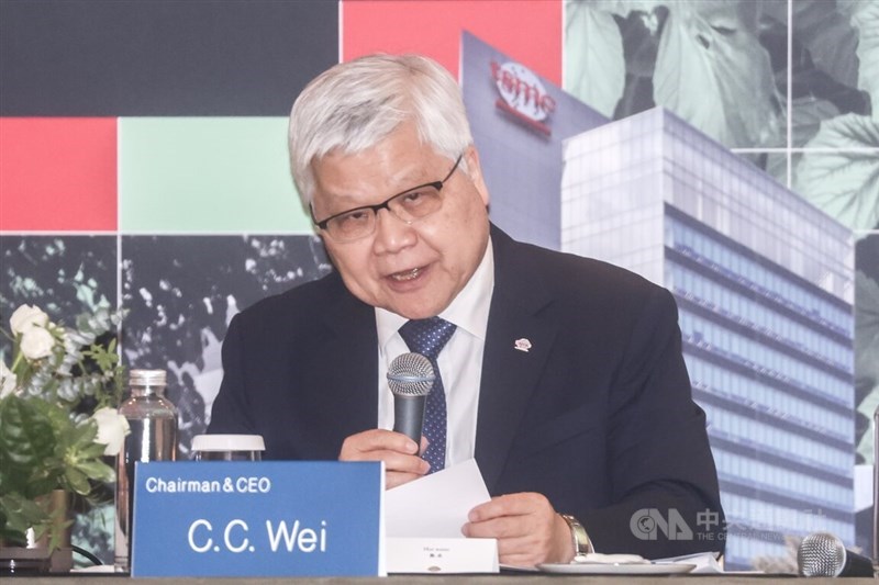C.C. Wei, chairman of CEO of Taiwan Semiconductor Manufacturing Co. CNA file photo