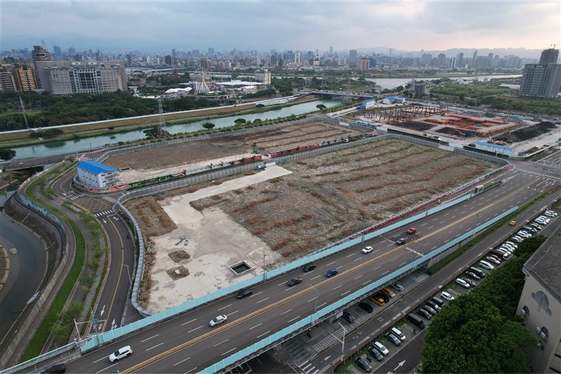The T17 and T18 plots at Beitou-Shilin Technology Park. CNA photo Oct. 16, 2025