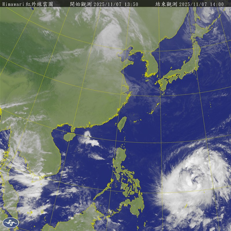 A satellite image taken from the CWA website