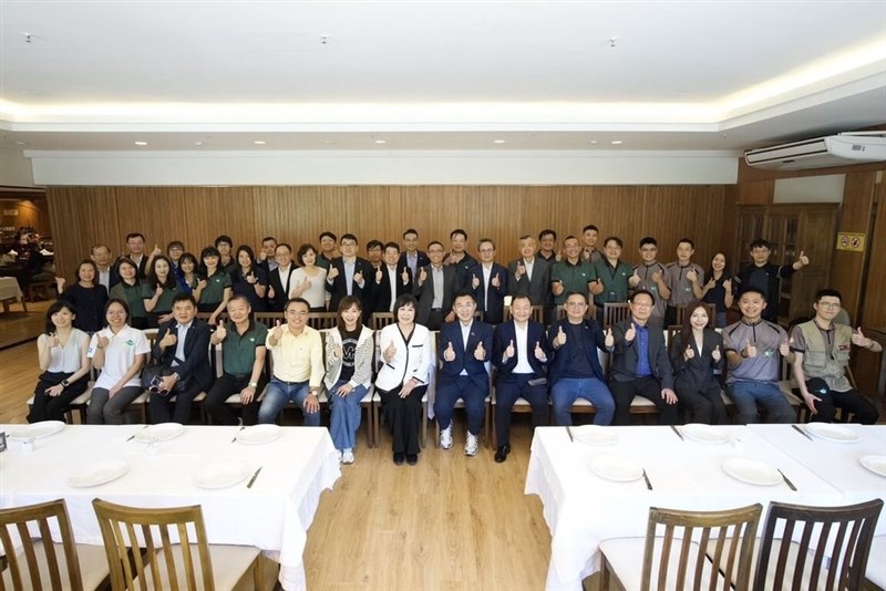 The Taiwanese legislative delegation poses for a photo with staff of the Paraguayan Embassy in Paraguay in this undated photo. Photo courtesy of  the Legislative Yuan