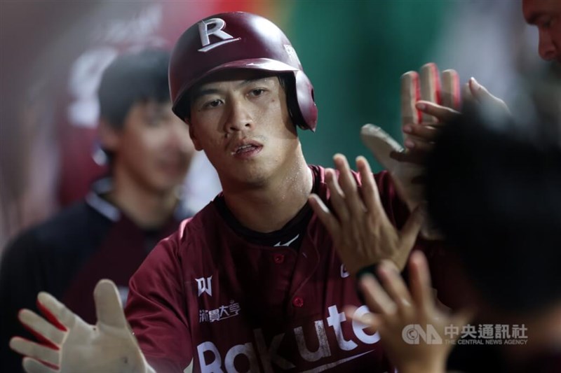 Rakuten Monkeys baseball player Lin Li. CNA file photo