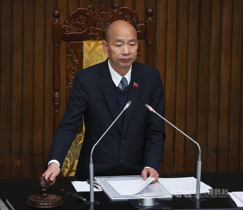 Legislative Speaker Han Kuo-yu. CNA photo Jan. 16, 2026