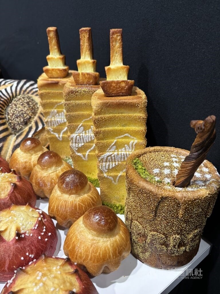 Team Taiwan sculpted three Taipei 101 buildings into the team's pastry for the Coupe du Monde de la Boulangerie in Paris. CNA photo Jan. 21, 2026