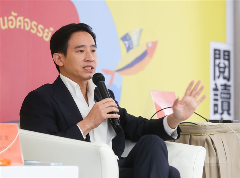 Former Thai lawmaker Pita Limjaroenrat at the Taipei International Book Exhibition on Sunday. CNA photo Feb. 8, 2026