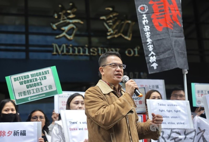 Lennon Wang, the group's director of migrant worker policy and the union's secretary-general. CNA photo Feb. 16, 2026