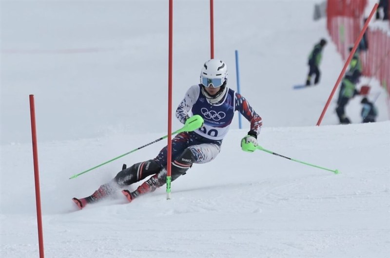 Troy Samuel Chang becomes the first Taiwanese to complete the Olympic alpine skiing men's slalom in nearly four decades with a 36th-place finish at the Winter Olympics in Italy Photo courtesy of the Chinese Taipei Olympic Committee