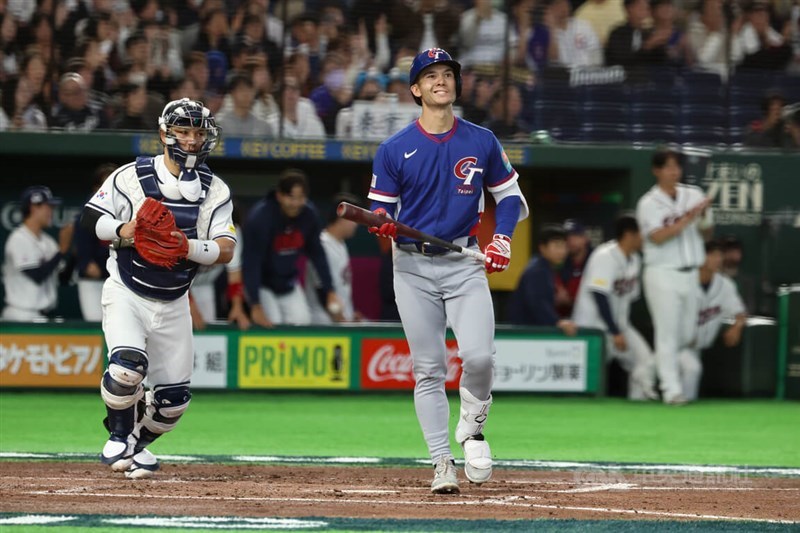 Stuart Fairchild takes the box against South Korea on Sunday. CNA photo March 8, 2026