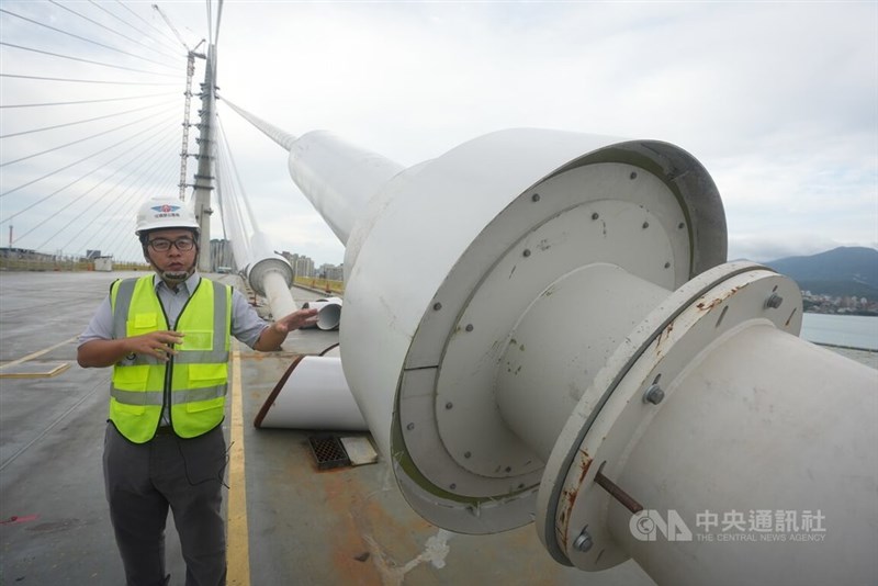 Cheng Min-chung of the Highway Bureau’s Northern Region New Construction Branch Office. CNA photo March 11, 2026