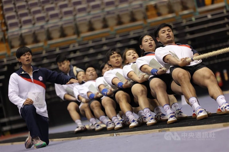 Taiwan won the mixed 580 kg title at the 2026 World Indoor Tug of War Championships in Taipei on Sunday. CNA photo March 15, 2025