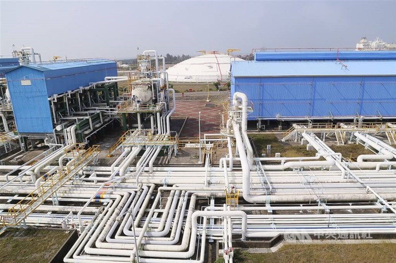 A natural gas plant operated by CPC Corp. Taiwan in Yong'an District, Kaohsiung. CNA file photo