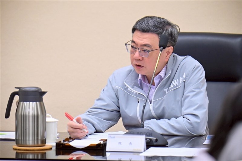 Premier Cho Jung-tai on Monday. Photo courtesy of the Executive Yuan