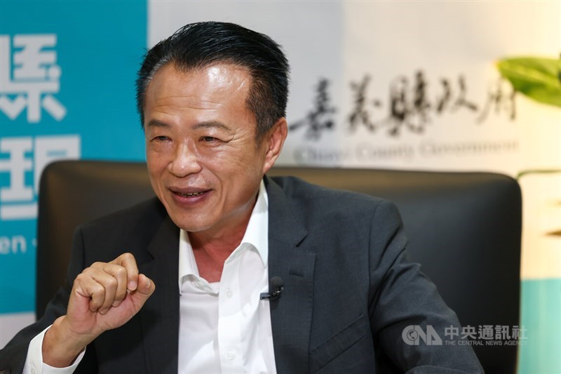 Chiayi County Magistrate Weng Chang-liang speaks with CNA on Sunday. CNA photo May 17, 2026