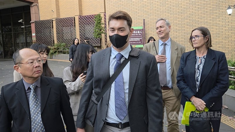 Alex Shorey (center), the victim in the case, left the court in March after testifying. CNA file photo
