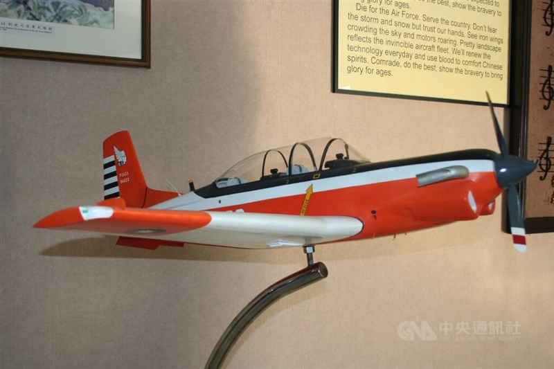 A T-34 trainer aircraft model. CNA file photo
