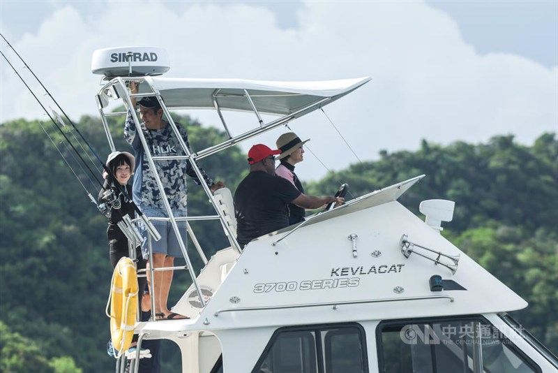 Vice President Hsiao Bi-khim (first right) and Palau President Surangel S. Whipps Jr. (second left). CNA photo June 7, 2026