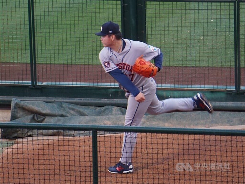 Taiwanese right-hand pitcher Teng Kai-wei. CNA file photo