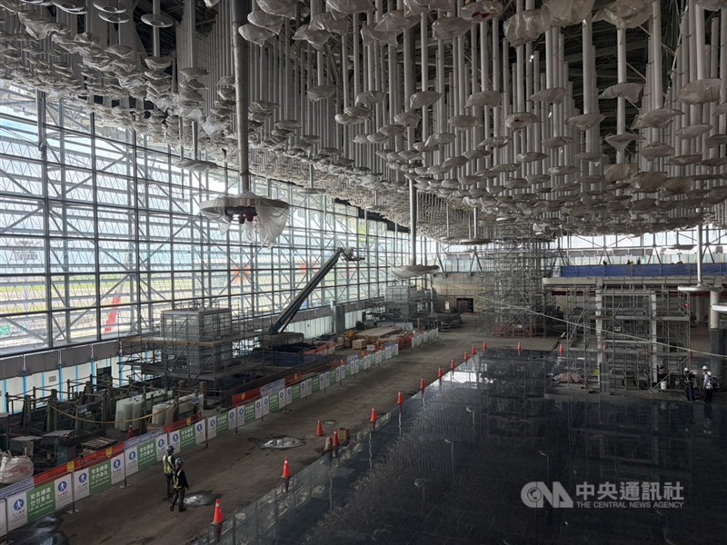 A part of Taiwan Taoyuan International Airport's Terminal 3 still under construction. CNA photo June 16, 2026