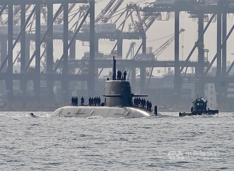 Taiwan's first domestically built submarine, the Narwhal (Hai Kun). CNA file photo
