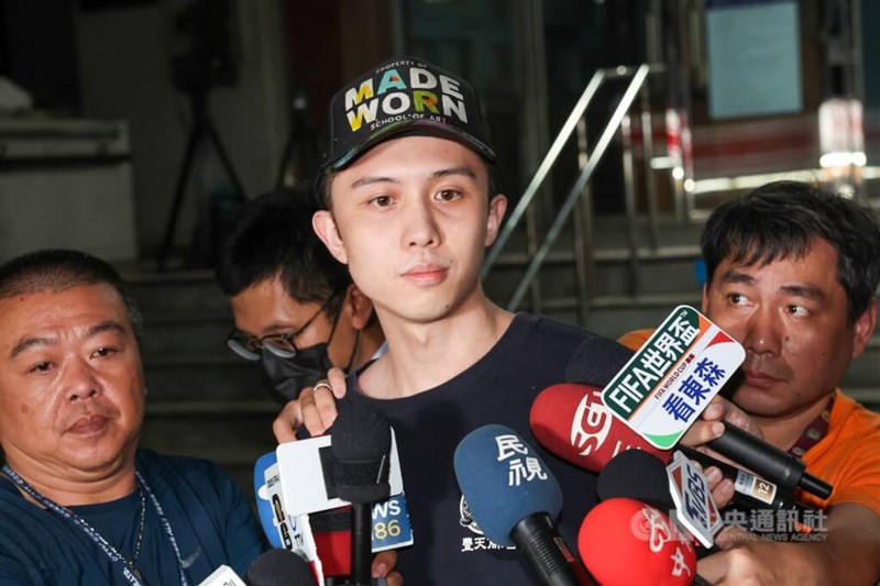 TV stars' son Sun An-tso (center) says Monday that he has never harmed anyone. CNA photo June 29, 2026