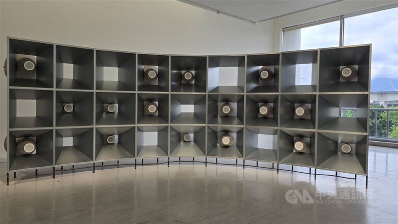 Taiwanese artist Chen Ting-Jung's eight-channel sound installation "You Are the Only One I Care About (whisper)" is on display at the Taipei Fine Arts Museum on Friday. CNA photo July 3, 2026