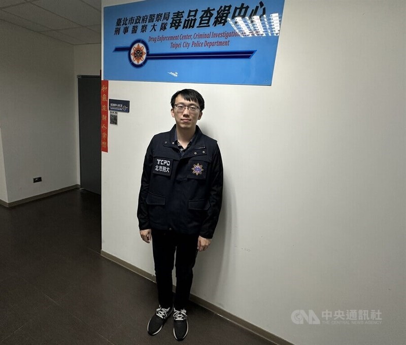 Chen Chien-yu, acting captain of the Taipei City Police Department Criminal Investigation Division's Narcotics Center. CNA photo July 5, 2026