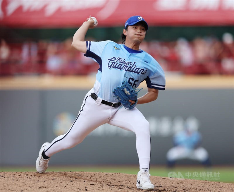 Fubon Guardians pitcher Li Dong-ming. CNA photo July 6, 2026