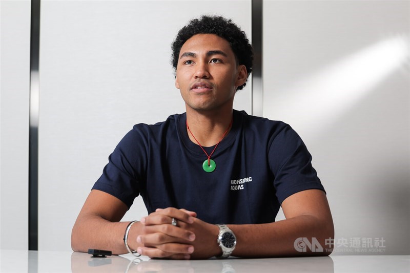 Kaohsiung Aquas first overall draft pick Adam Hinton speaks with CNA during an interview in Taipei on Friday. CNA photo July 17, 2026