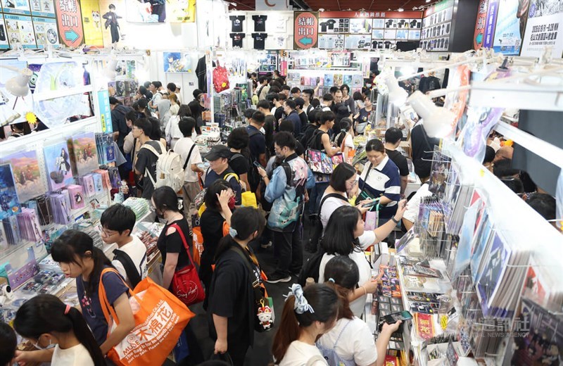 Patrons visit the 25th Comic Exhibition in Taipei on Thursday. CNA photo July 23, 2026
