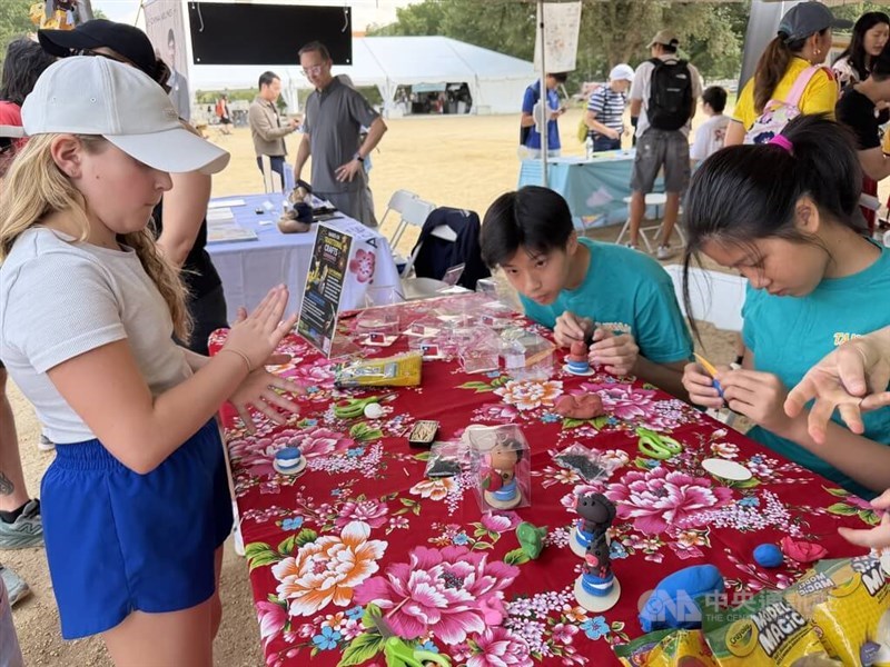Children attending the World Children's Festival in Washington, D.C. on Saturday experience Taiwan's dough figurine making. CNA photo July 25, 2026