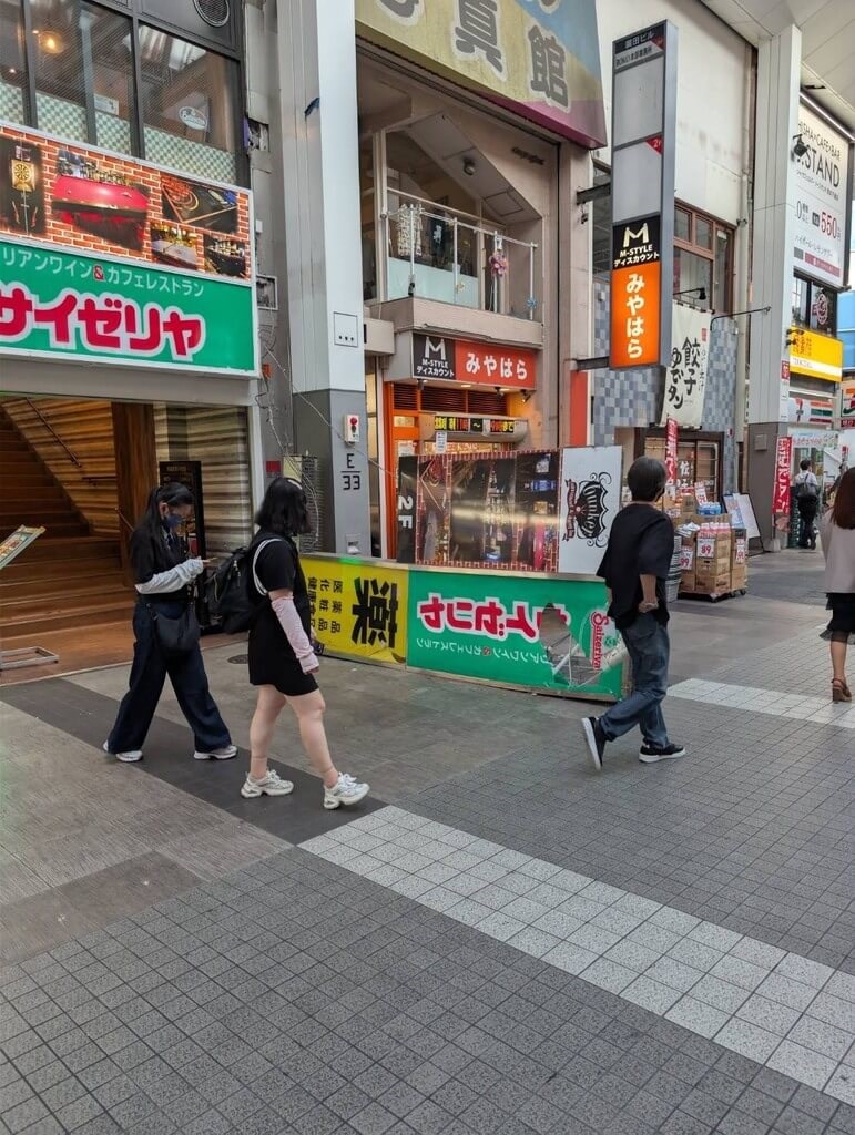 A signage falls onto a street in Kumamoto, Japan, following a magnitude 7.1 earthquake on Tuesday. Photo courtesy of a reader