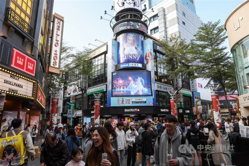 A view of Ximending, Taipei. CNA file photo