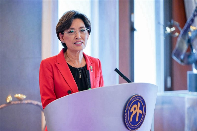 U.S. Rep. Young Kim delivers a speech emphasizing bipartisan support for Taiwan in the U.S. House in Taipei on Friday. Photo courtesy of the Ministry of Foreign Affairs July 31, 2026