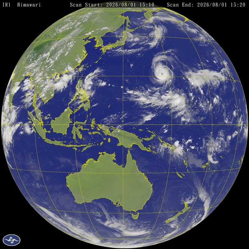 Satellite image taken from the CWA