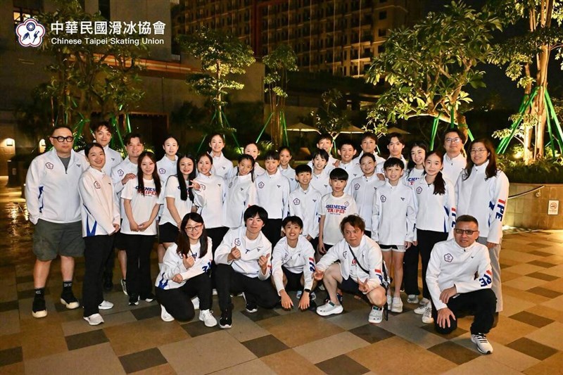 Taiwan's figure skaters at the 2026 Asian Open Figure Skating Trophy in Jakarta, Indonesia. Photo courtesy of Chinese Taipei Skating Union