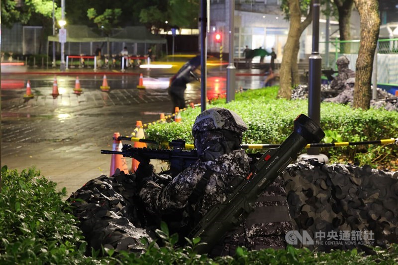 Military personnel participate in the 2026 Han Kuang exercises. CNA photo Aug. 9, 2026