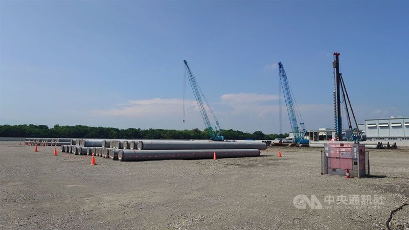 A view of the construction site of a new CoWoS plant. CNA photo Aug. 11, 2026