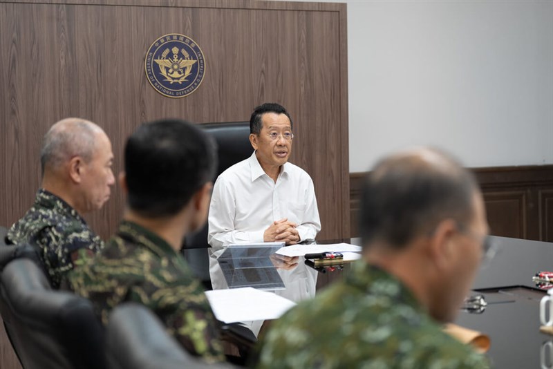 Defense Minister Wellington Koo (3rd from left). Photo courtesy of the Ministry of National Defense Aug. 14, 2026