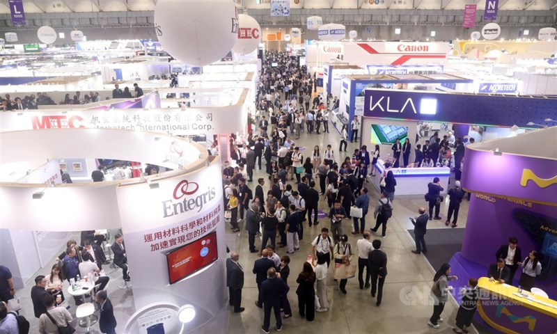 A view of the venue at SEMICON Taiwan 2025. CNA file photo