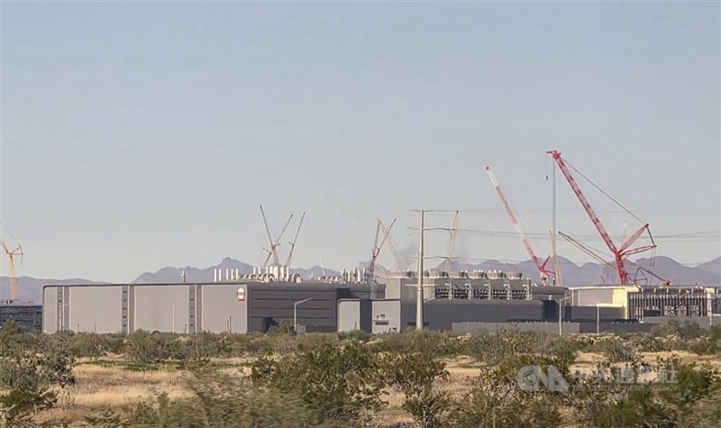 TSMC's facility under construction in Arizona in 2025. CNA file photo