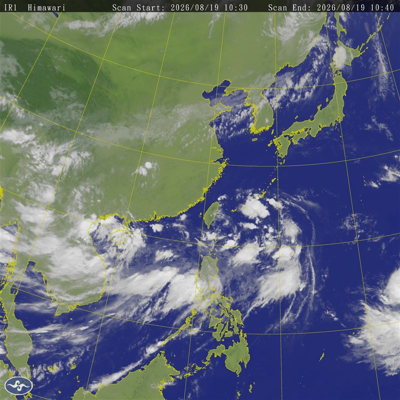 Satellite image taken from the CWA