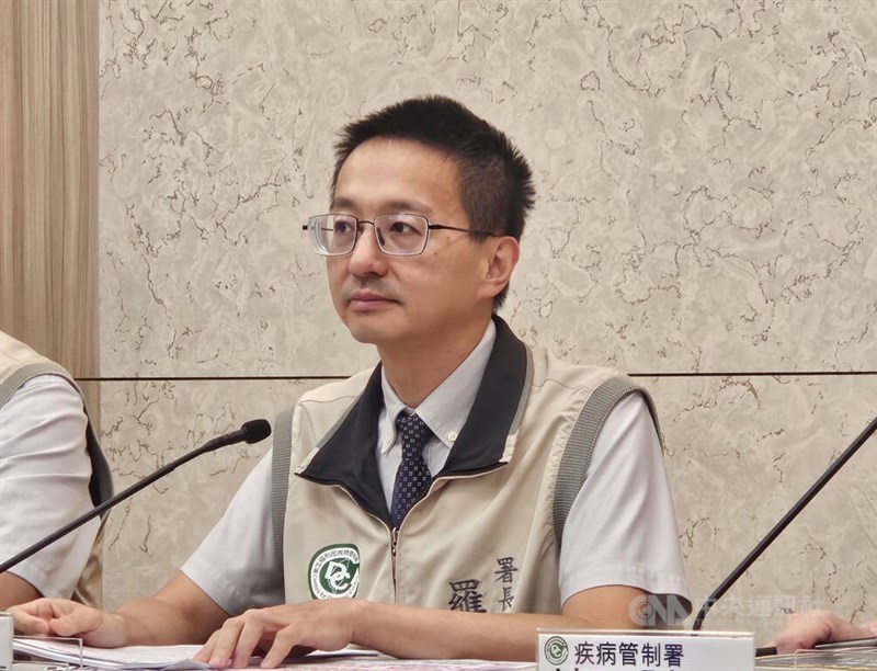 Taiwan Centers for Disease Control Director-General Lo Yi-chun speaks at a weekly briefing in Taipei on Tuesday. CNA photo Aug. 25, 2026