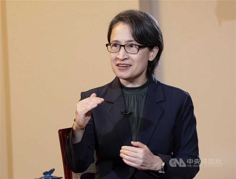 Taiwan Vice President Hsiao Bi-khim outlines Taiwan's plans to strengthen its drone industry during an interview with CNA at the Presidential Office in Taipei on Aug. 21. CNA photo Aug. 21, 2026