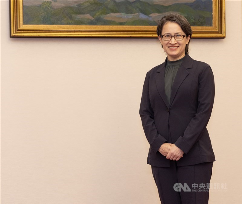 Vice President Hsiao Bi-khim speaks during an interview with CNA at the Presidential Office in Taipei on Aug. 21, where she discussed Taiwan's efforts to expand domestic drone production and deepen international cooperation. CNA photo Aug. 21, 2026