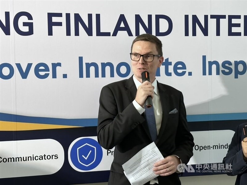 Lauri Raunio, head of the Finland Trade Center in Taiwan. CNA photo Sept. 1, 2026