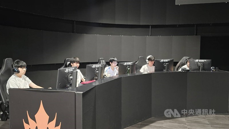 Members of Taiwan's League of Legends team practice during a training session. CNA photo Sept. 14, 2026