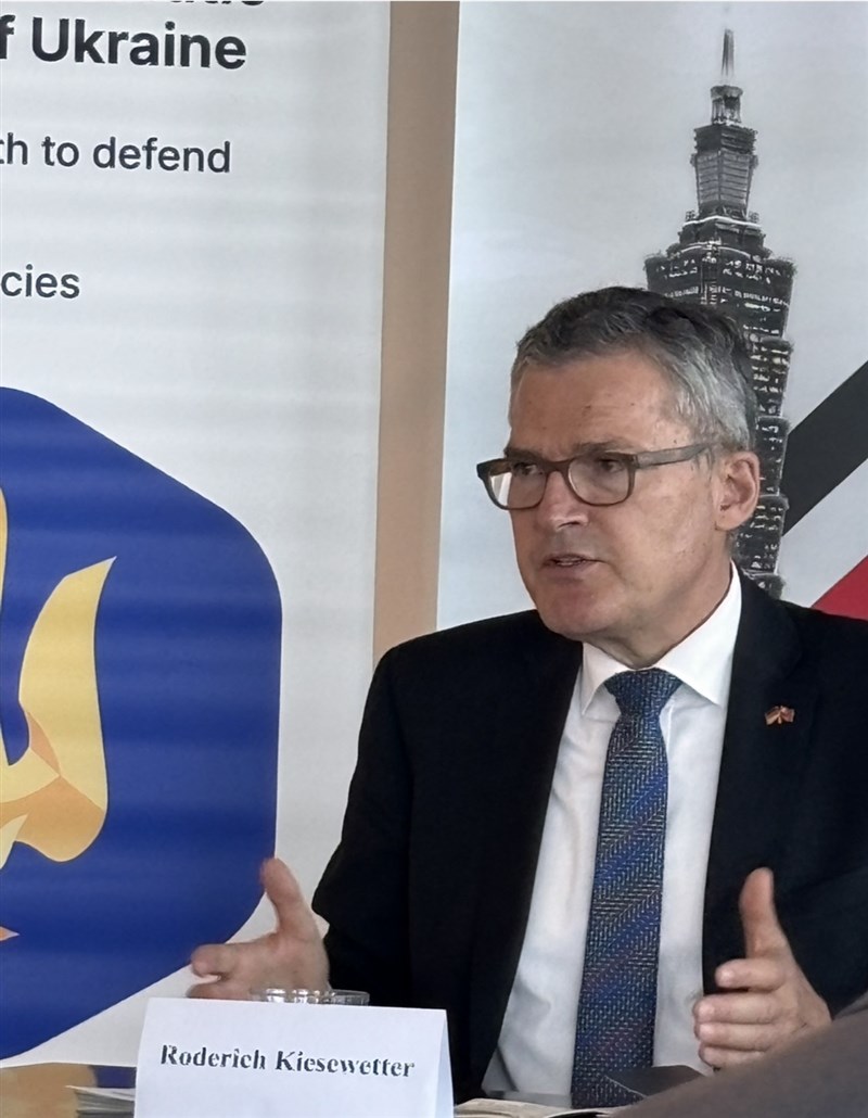 Roderich Kiesewetter, Member of the German Parliament, speaks at a Taipei forum