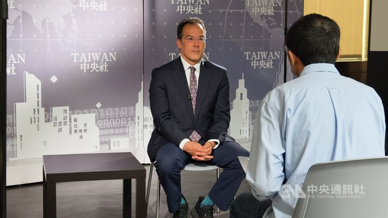Christopher Walker, vice president of the Washington-based Center for European Policy Analysis, speaks to CNA in an interview on Monday. CNA photo Sept. 21, 2026